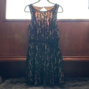 Miss Sixty Tan Fit and Flare Sleeveless Mini Dress